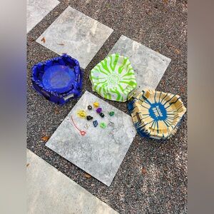 Vintage Lot of Beyblade Stadiums and Accessories